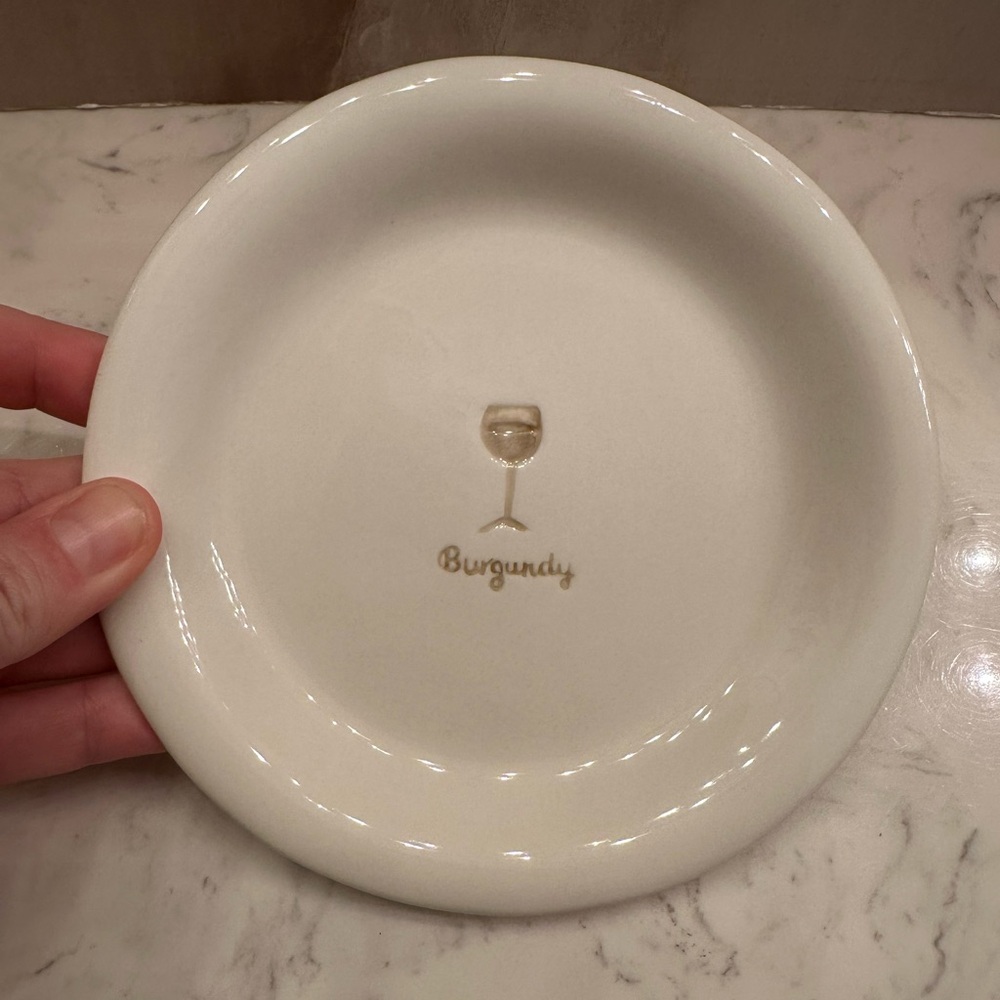 Williams Sonoma Wine Series Burgundy Canapé/Appetizer Replacement Plate‎ 6 1/4”